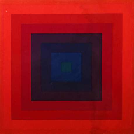 Panton, Verner Gamtofte 1926 - 1998 Kopenhagen. Stoffgrafik ''Quadrat'' in 8 Farben abgestuft - photo 1