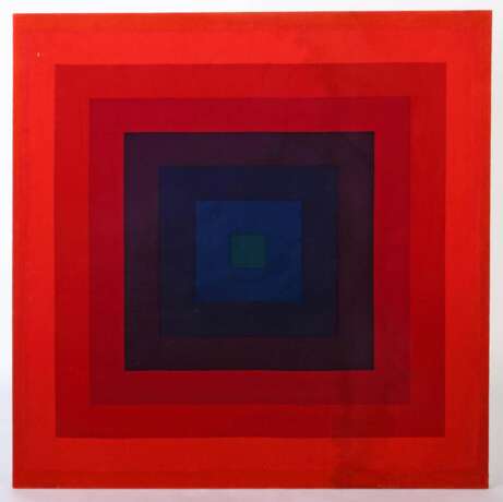 Panton, Verner Gamtofte 1926 - 1998 Kopenhagen. Stoffgrafik ''Quadrat'' in 8 Farben abgestuft - photo 2