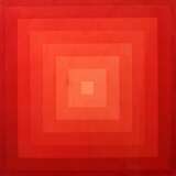 Panton, Verner Gamtofte 1926 - 1998 Kopenhagen. Stoffgrafik ''Quadrat'' in 8 Rot-Orangetönen abgestuft - Foto 1