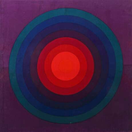 Panton, Verner Gamtofte 1926 - 1998 Kopenhagen. Stoffgrafik ''Kreis'' in 8 Farben abgestuft - Foto 1
