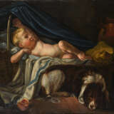 Französischer Maler: Baby mit Hund - фото 1