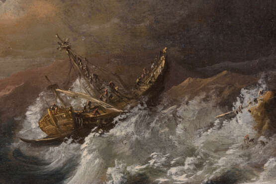 Altmeister 17. Jahrhundert: Zwei stürmische Küstenstücke - фото 3