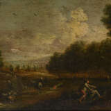 Landschaftsmaler 18. Jahrhundert: Landschaft mit Vieh und zwei sich prügelnden Männern - photo 1