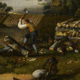 Barocker Maler 18. Jahrhundert: Holzfäller in hügeliger Landschaft nahe Ruine - photo 2