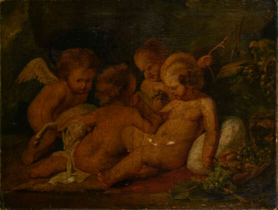 Kopie nach Rubens: Der kleine Jesus mit dem Johannesknaben und zwei Engeln - Foto 1