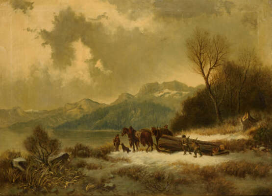Winterlandschaft mit Holzfällern - фото 1