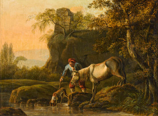 Landschaftsmaler frühes 19. Jahrhundert: An der Tränke - Foto 1