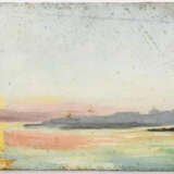 Monogrammist "A.A.": Felsige Küste mit Sonnenuntergang - Foto 1