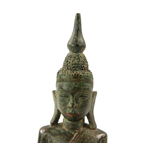 Bronze des Buddha Shakyamuni. THAILAND, wohl 19. Jahrhundert - Foto 2