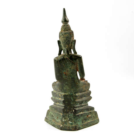 Bronze des Buddha Shakyamuni. THAILAND, wohl 19. Jahrhundert - Foto 4