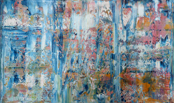 Gemälde „Teilchen XXIII“, Leinwand, Ölfarbe, Abstractionismus, Landschaftsmalerei, 2020 - Foto 1