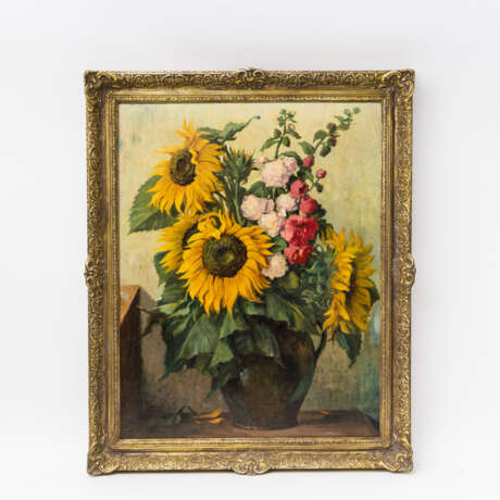 VAELTL, OTTO (1885-1977), "Sommerstrauß mit Sonnenblumen in Vase", - Foto 2