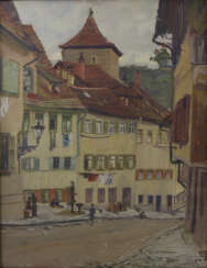 RENZ, ALFRED (1877-1930): Stadtansicht, wohl Stuttgart,