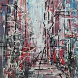 Painting “City sketch-1”, Canvas, Acrylic paint, Expressionist, Landscape painting, 2019 - photo 5