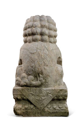 A MONUMENTAL PAIR OF MARBLE BUDDHIST LIONS - Foto 5