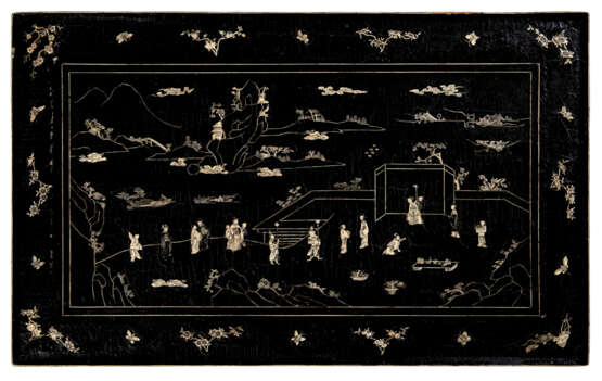 A FINELY INLAID LACQUER LOW TABLE, KANG - photo 2