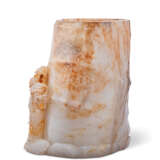 A LARGE WHITE AND RUSSET JADE BRUSHPOT, BITONG - photo 2