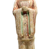 A PAINTED POTTERY FIGURE OF A CIVIL OFFICIAL - photo 1