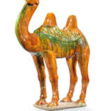 A LARGE SANCAI-GLAZED POTTERY FIGURE OF A CAMEL - Foto 1