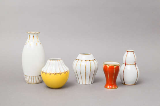 METZLER&ORTLOFF Konvolut von 5 Vasen im Art Déco-Stil, 20. Jahrhundert - фото 1