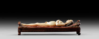 A GERMAN IVORY ANATOMICAL MODEL OF A PREGNANT WOMAN