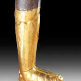 A GILT-BRONZE REPOUSSE LEG OF A BUDDHIST DEITY OR KING - photo 6