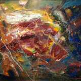 Интерьерная картина, Картина «Огненный ветер», Холст на подрамнике, Масляные краски, Абстрактный экспрессионизм, 2018 г. - фото 1