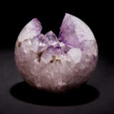 AN AMETHYST SPHERE WITH CRYSTAL CAVITY - photo 2
