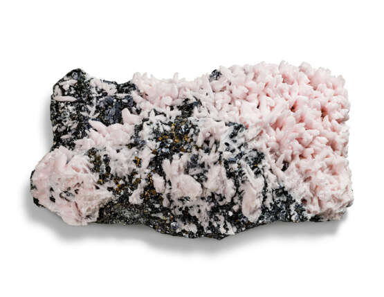 A LARGE SPECIMEN OF GALENA WITH MANGANO-CALCITE - фото 1
