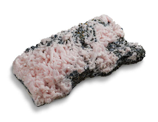 A LARGE SPECIMEN OF GALENA WITH MANGANO-CALCITE - Foto 2