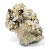 A LARGE CLUSTER OF PYRITE ON QUARTZ - фото 3