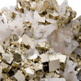 A LARGE CLUSTER OF PYRITE ON QUARTZ - фото 5