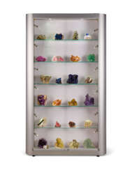 A MODERN COLLECTOR'S CABINET WITH TWENTY FOUR FINE MINERAL SPECIMENS