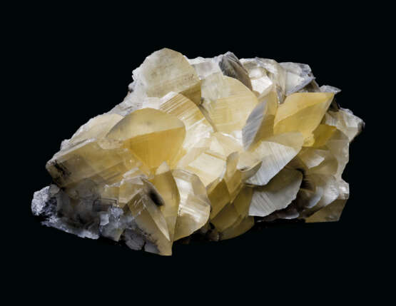 A CLUSTER OF LARGE YELLOW CALCITE CRYSTALS - photo 3