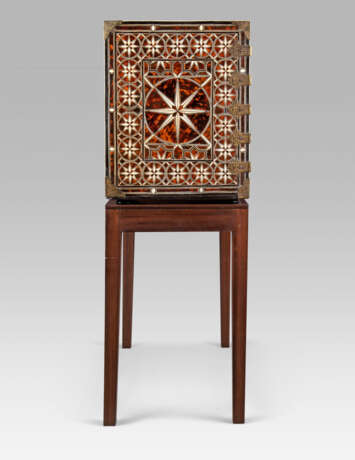 A SPANISH COLONIAL BRASS-MOUNTED AND EBONY, BONE AND TORTOISESHELL-INLAID CABINET-ON-STAND - photo 25