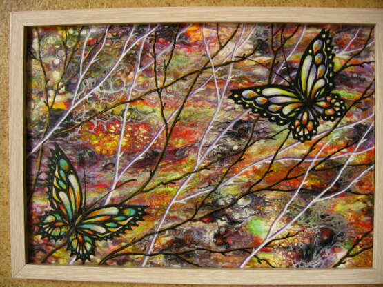 Бабочки Cardboard Acrylic paint Still life 2020 - photo 1