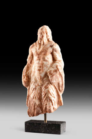 A LATE HELLENISTIC OR EARLY ROMAN MARBLE FIGURE OF PAN - Foto 4