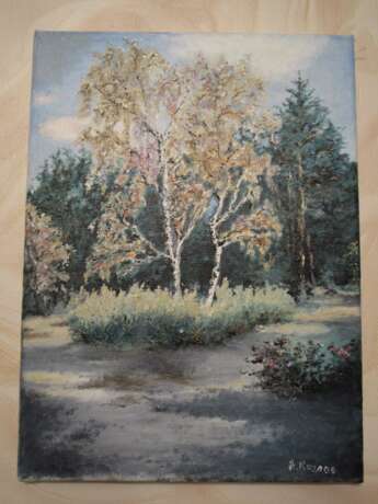 Берёзы Canvas on the subframe Oil paint Landscape painting 2020 - photo 1