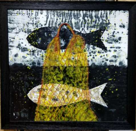 Painting “Fish - nets”, Тиканова С, See description, Contemporary art, Landscape painting, 2017 - photo 1