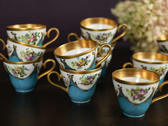 Coffee set “Antique set of 12 coffee cups”, Porcelain, See description, 1880 - photo 5