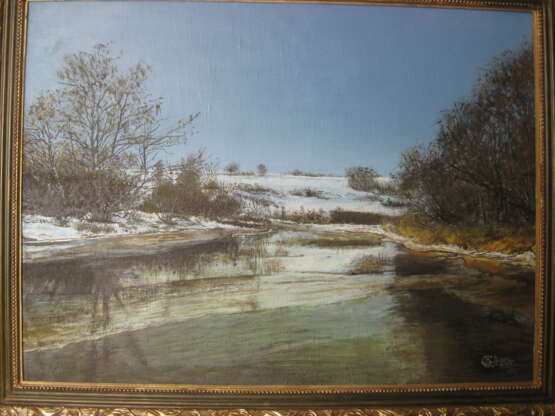 Painting “Painting SPRING. Canvas, oil. Feb 2020”, Canvas, Oil paint, Realist, Landscape painting, 2020 - photo 1