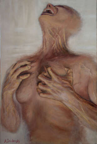 Painting “Silence”, Canvas, Oil paint, Surrealism, Genre Nude, Russia, 2020 - photo 1