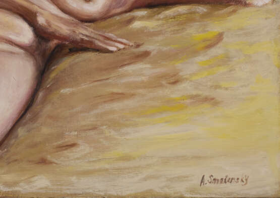 Painting “Lying nude.”, Canvas, Oil paint, Realist, Genre Nude, 2020 - photo 6