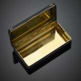 CARTIER | Silver and gold alloy and black enamel box on the cover an enamel flower and small diamonds - фото 3