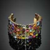 BULGARI | Multi gem and yellow gold "Allegra" bracelet set with variously shaped cabochon gem of different size - фото 2
