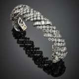 Round and step cut diamond modular bracelet in all ct. 50 circa - фото 1