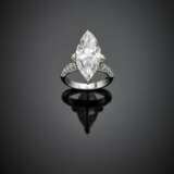 Marquise ct. 5.02 diamond white gold ring - фото 1