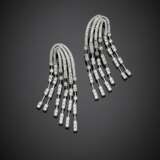White gold diamond pendant earrings - Foto 1