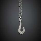 POMELLATO | White gold chain with a diamond hook pendant of cm 3.70 circa - фото 1