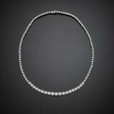 White gold necklace in the centre accented with diamonds in all ct. 2.5 circa - Foto 1